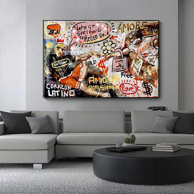 ChandelierDecor - Creation Of Adam Canvas Wall Art
