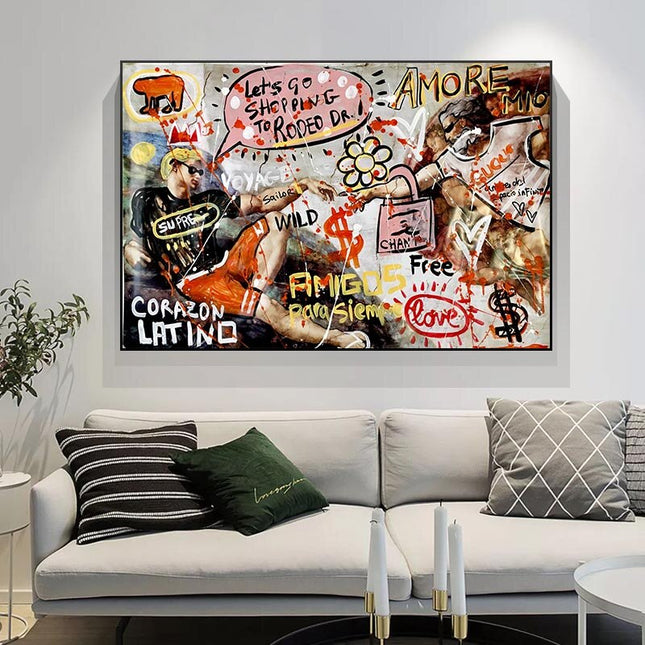 ChandelierDecor - Creation Of Adam Canvas Wall Art