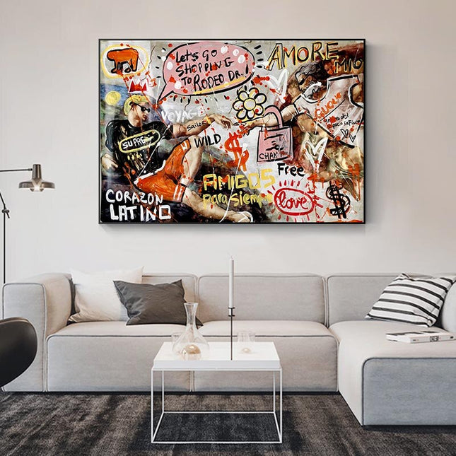 ChandelierDecor - Creation Of Adam Canvas Wall Art