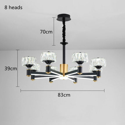 ChandelierDecor - Crystal Cylinders LED Chandelier - Modern Lighting