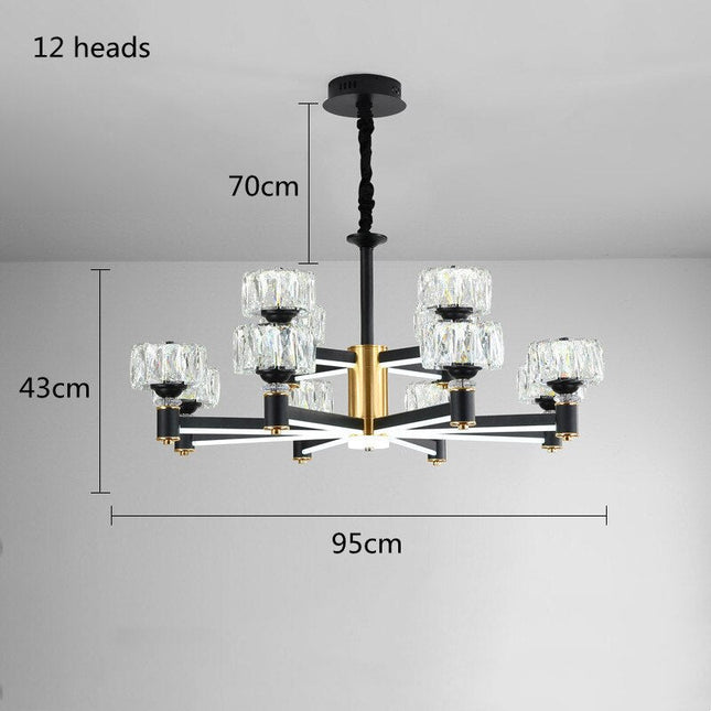 ChandelierDecor - Crystal Cylinders LED Chandelier - Modern Lighting
