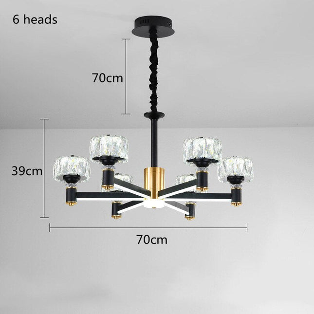 ChandelierDecor - Crystal Cylinders LED Chandelier - Modern Lighting