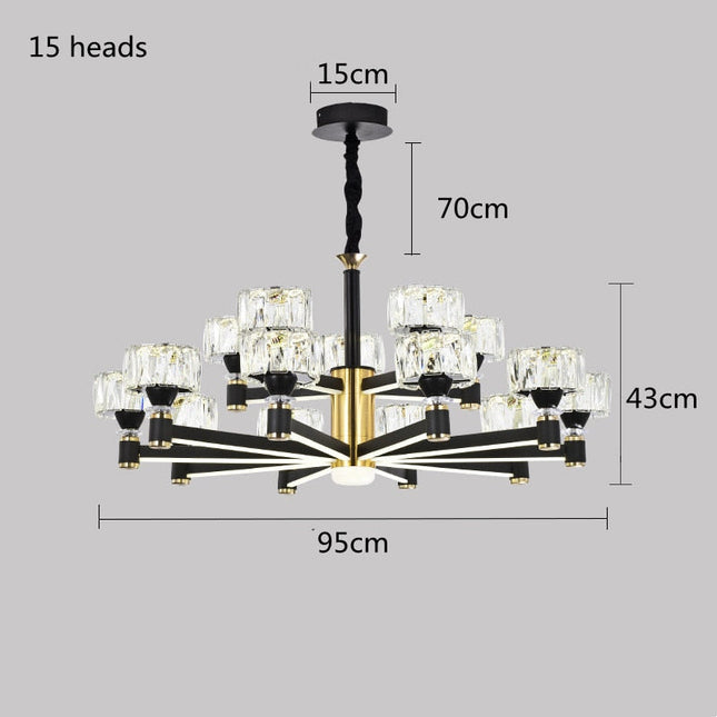 ChandelierDecor - Crystal Cylinders LED Chandelier - Modern Lighting