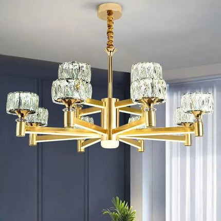 ChandelierDecor - Crystal Cylinders LED Chandelier - Modern Lighting