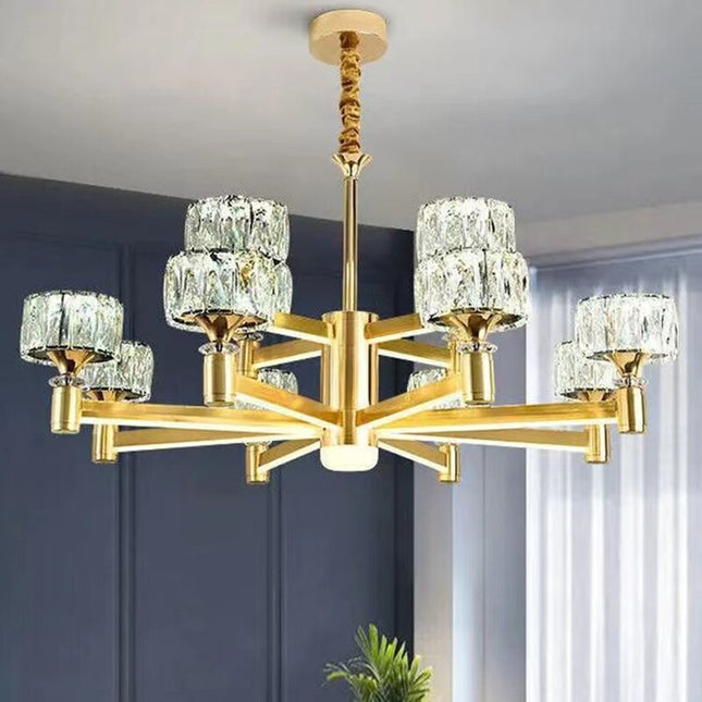 ChandelierDecor - Crystal Cylinders LED Chandelier - Modern Lighting