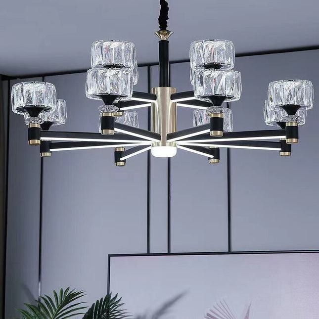 ChandelierDecor - Crystal Cylinders LED Chandelier - Modern Lighting