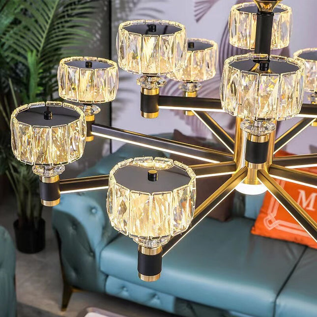 ChandelierDecor - Crystal Cylinders LED Chandelier - Modern Lighting