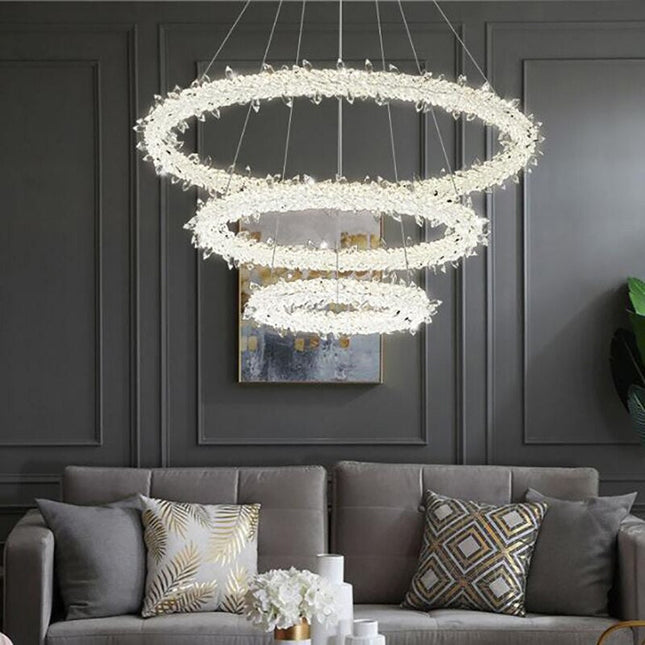 ChandelierDecor - Crystal Ring Chandelier: Dazzling Lighting Fixture