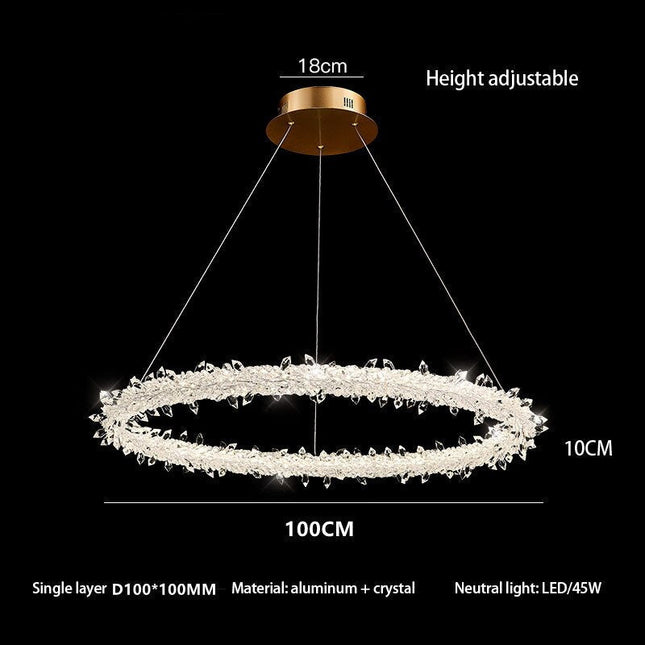 ChandelierDecor - Crystal Ring Chandelier: Dazzling Lighting Fixture
