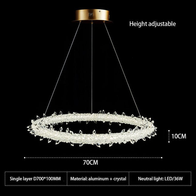 ChandelierDecor - Crystal Ring Chandelier: Dazzling Lighting Fixture