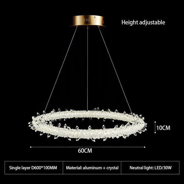 ChandelierDecor - Crystal Ring Chandelier: Dazzling Lighting Fixture