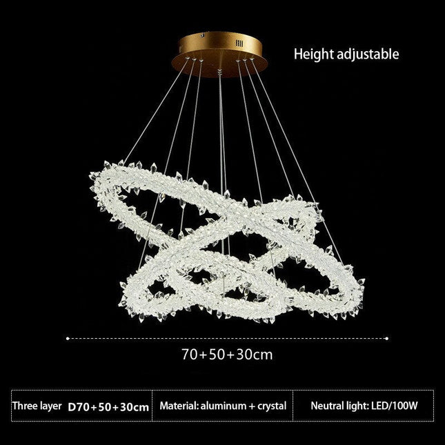 ChandelierDecor - Crystal Ring Chandelier: Dazzling Lighting Fixture