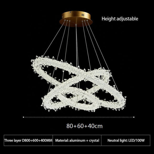 ChandelierDecor - Crystal Ring Chandelier: Dazzling Lighting Fixture