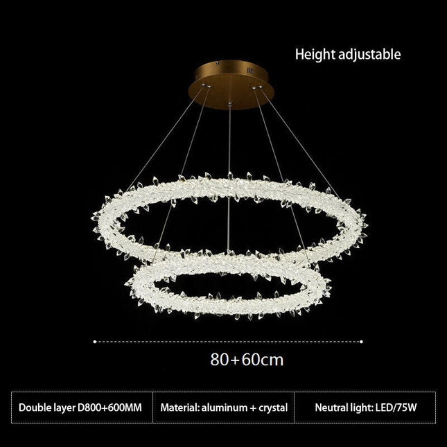ChandelierDecor - Crystal Ring Chandelier: Dazzling Lighting Fixture