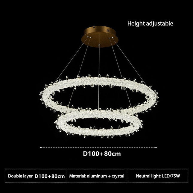 ChandelierDecor - Crystal Ring Chandelier: Dazzling Lighting Fixture