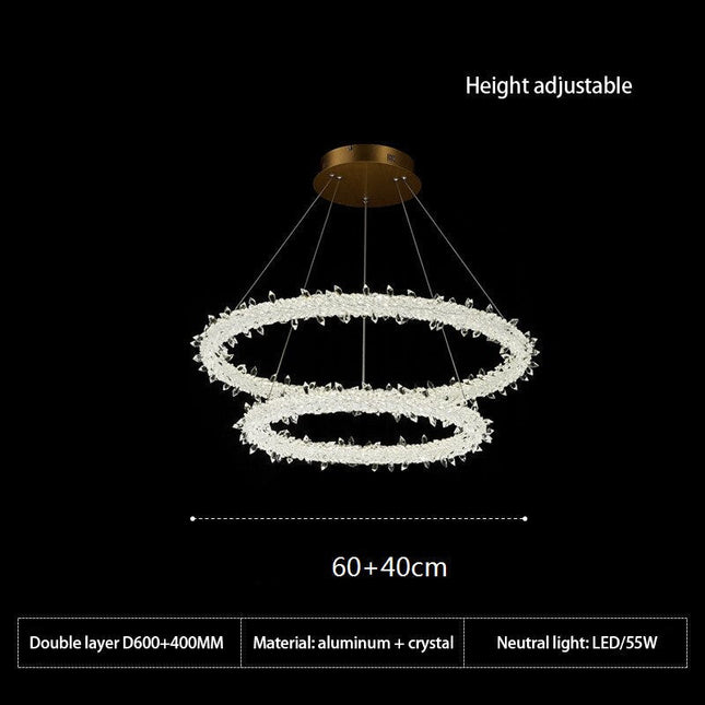 ChandelierDecor - Crystal Ring Chandelier: Dazzling Lighting Fixture