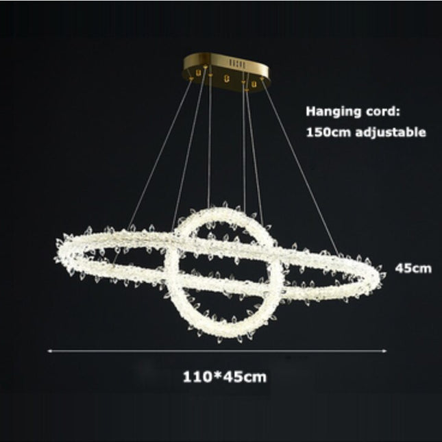 ChandelierDecor - Crystal Ring Chandelier: Dazzling Lighting Fixture