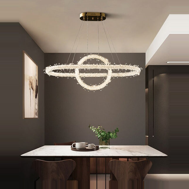 ChandelierDecor - Crystal Ring Chandelier: Dazzling Lighting Fixture