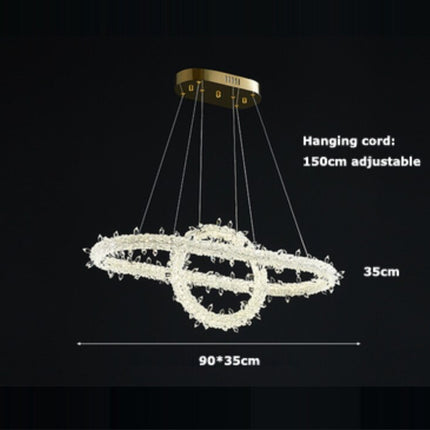 ChandelierDecor - Crystal Ring Chandelier: Dazzling Lighting Fixture