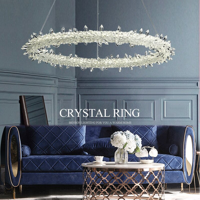 ChandelierDecor - Crystal Ring Chandelier: Dazzling Lighting Fixture