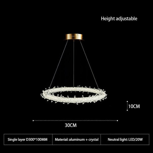 ChandelierDecor - Crystal Ring Chandelier: Dazzling Lighting Fixture