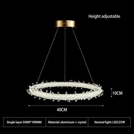 ChandelierDecor - Crystal Ring Chandelier: Dazzling Lighting Fixture