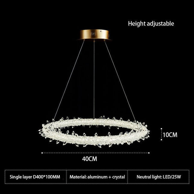 ChandelierDecor - Crystal Ring Chandelier: Dazzling Lighting Fixture