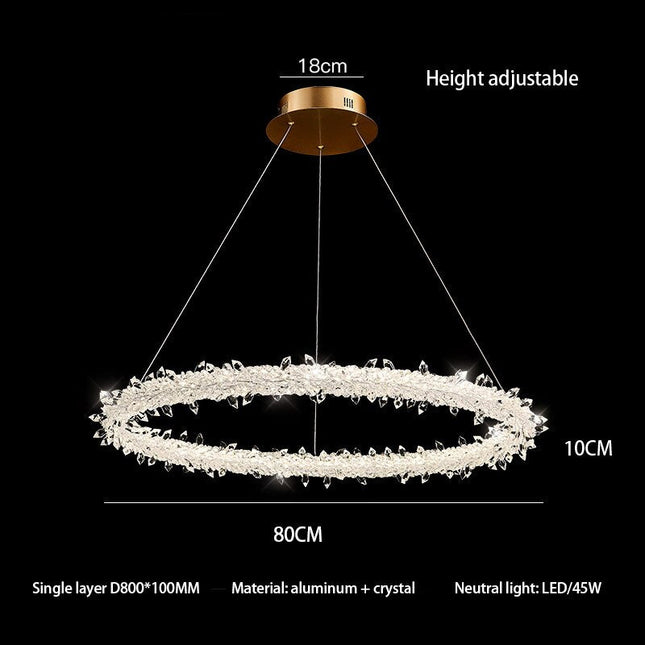 ChandelierDecor - Crystal Ring Chandelier: Dazzling Lighting Fixture