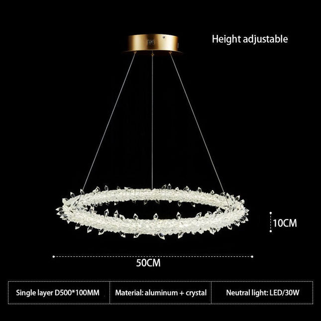 ChandelierDecor - Crystal Ring Chandelier: Dazzling Lighting Fixture