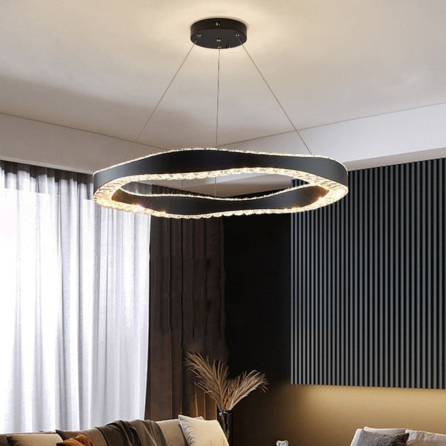 ChandelierDecor - Crystal Ring Chandelier: Exquisite Lighting Décor