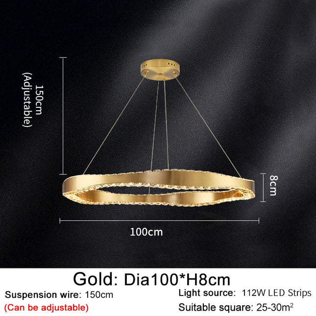ChandelierDecor - Crystal Ring Chandelier: Exquisite Lighting Décor