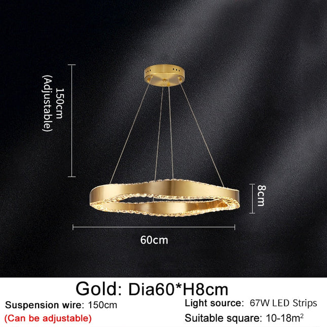 ChandelierDecor - Crystal Ring Chandelier: Exquisite Lighting Décor