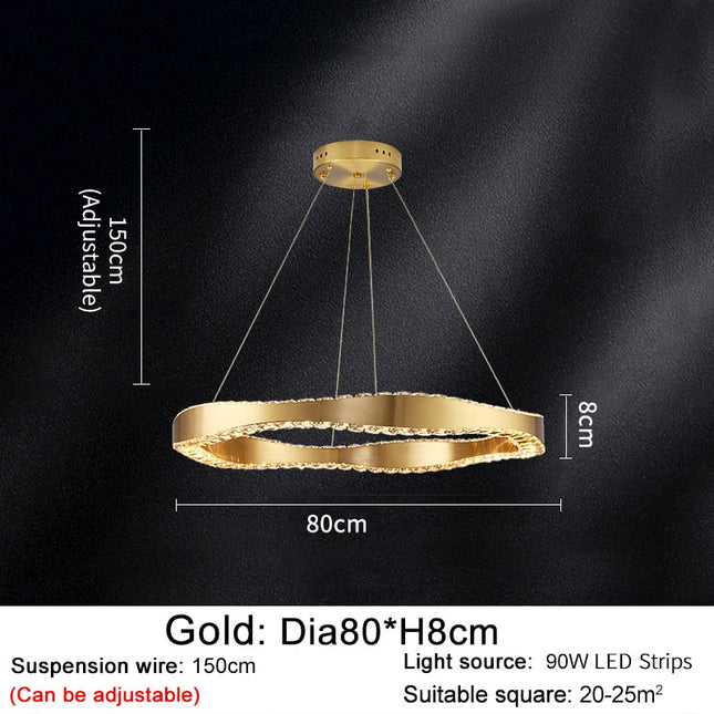 ChandelierDecor - Crystal Ring Chandelier: Exquisite Lighting Décor
