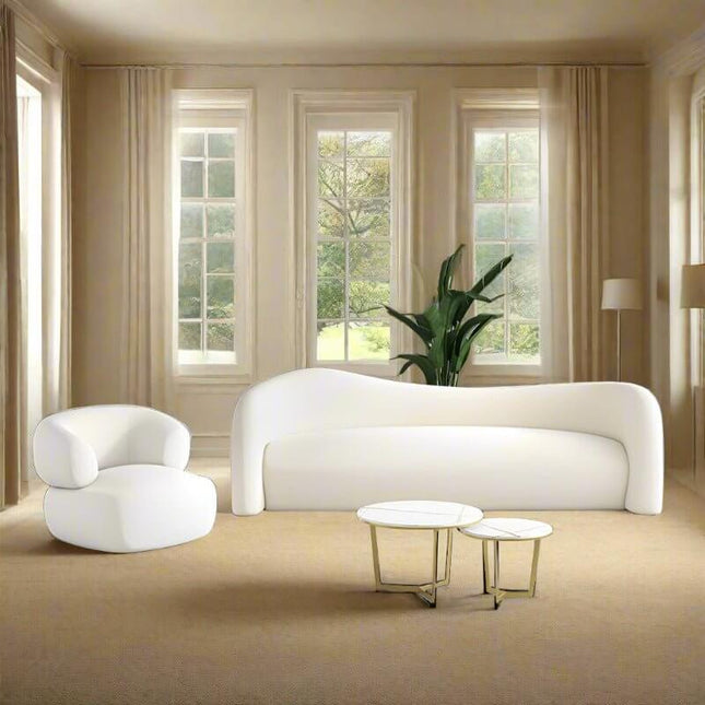 ChandelierDecor - Curved Velvet Wave Sofa – Modern Luxury Seating by ChandelierDecor