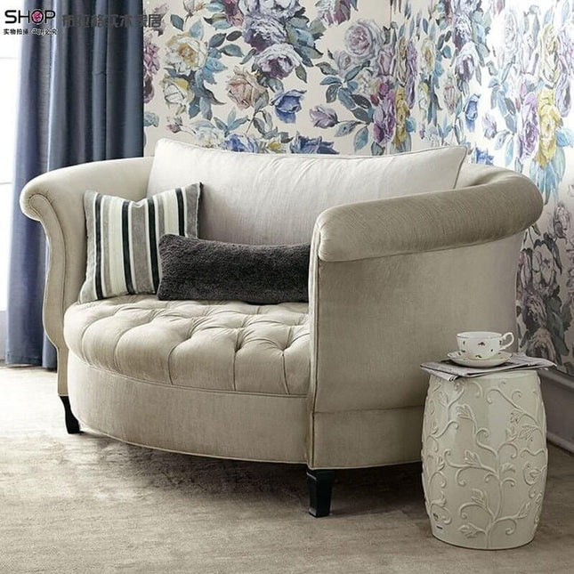 ChandelierDecor-Custom Size Chesterfield Sofa in Velvet - Classic Tufted Loveseat & Sofa Bed