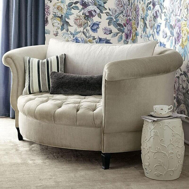 ChandelierDecor-Custom Size Chesterfield Sofa in Velvet - Classic Tufted Loveseat & Sofa Bed