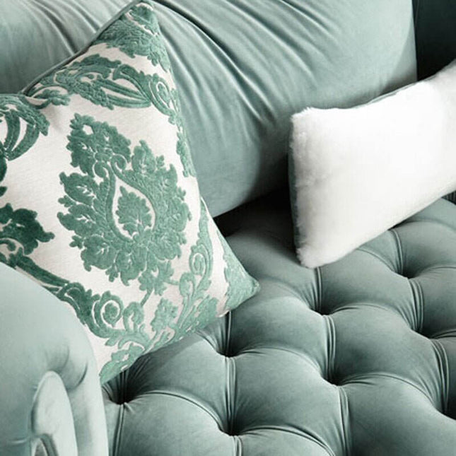 ChandelierDecor - Custom Size Chesterfield Sofa in Velvet - Classic Tufted Loveseat & Sofa Bed