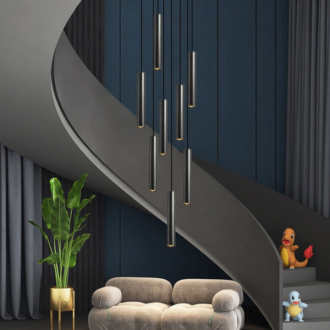 ChandelierDecor - Cylindrical Pendant Staircase Chandelier
