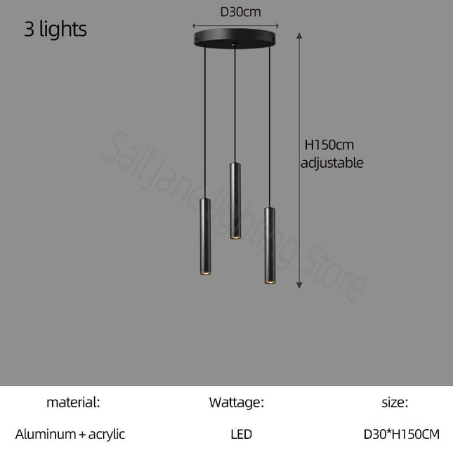 ChandelierDecor - Cylindrical Pendant Staircase Chandelier