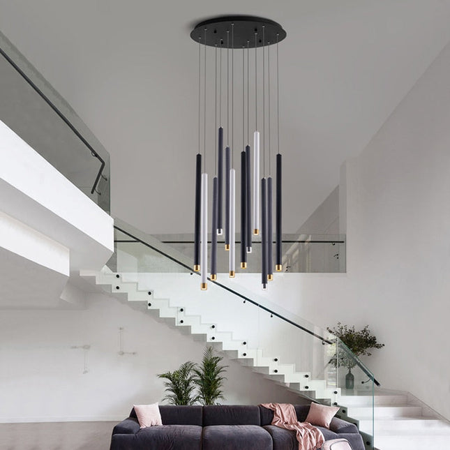ChandelierDecor - Cylindrical Two Color LED Chandelier - Dazzling Illumination