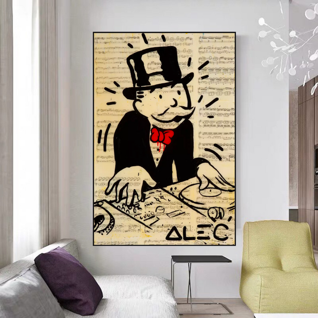ChandelierDecor - DJ Rocks: Get Your Mr Monopoly Canvas Wall Art