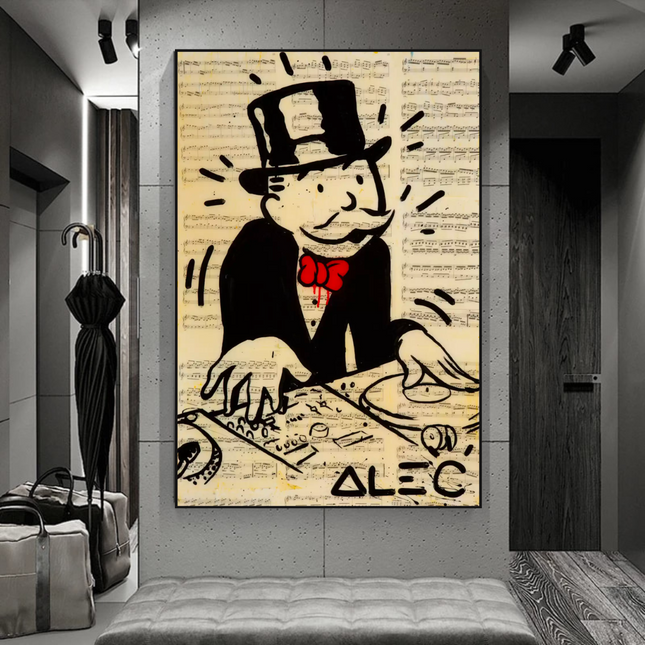 ChandelierDecor - DJ Rocks: Get Your Mr Monopoly Canvas Wall Art