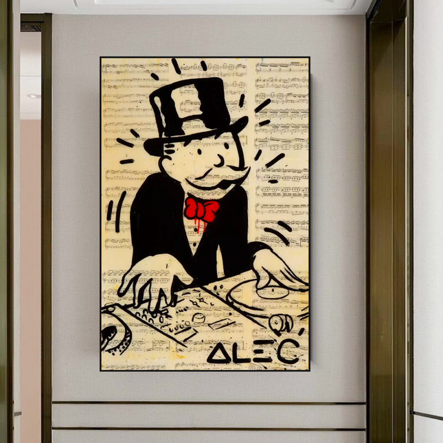 ChandelierDecor - DJ Rocks: Get Your Mr Monopoly Canvas Wall Art