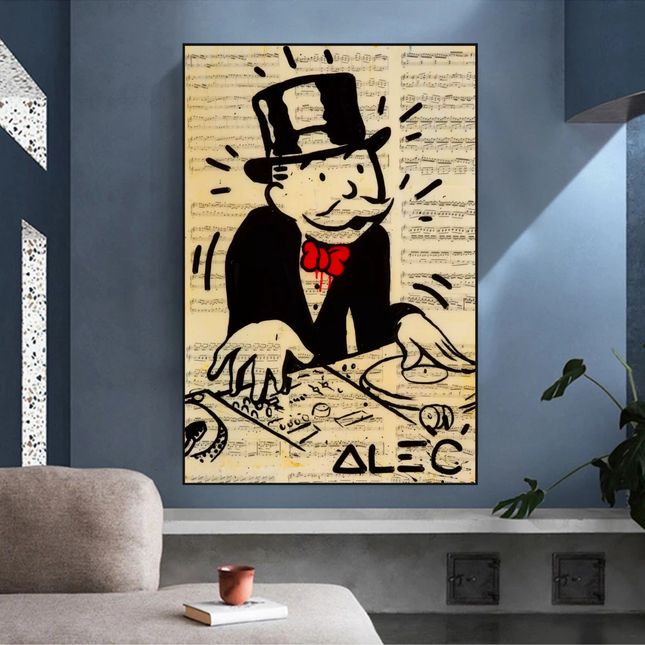ChandelierDecor - DJ Rocks: Get Your Mr Monopoly Canvas Wall Art