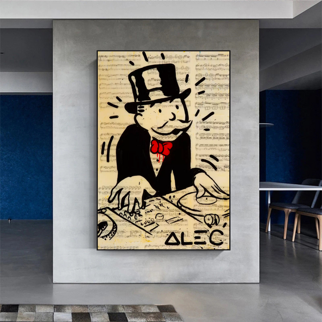 ChandelierDecor - DJ Rocks: Get Your Mr Monopoly Canvas Wall Art