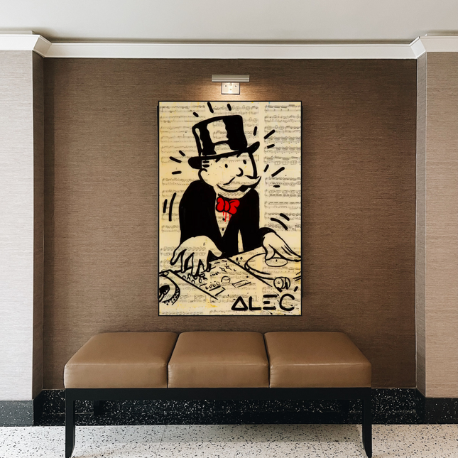 ChandelierDecor - DJ Rocks: Get Your Mr Monopoly Canvas Wall Art