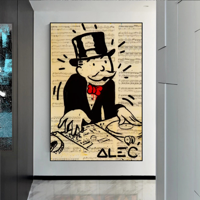 ChandelierDecor - DJ Rocks: Get Your Mr Monopoly Canvas Wall Art