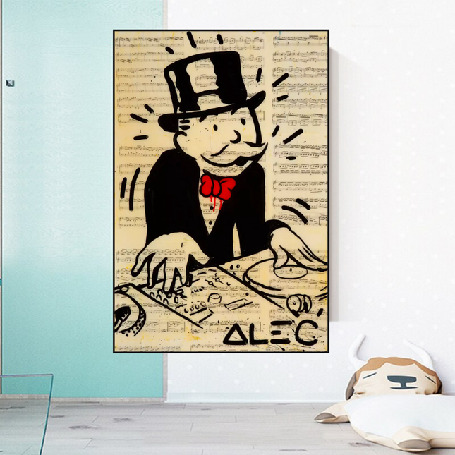 ChandelierDecor - DJ Rocks: Get Your Mr Monopoly Canvas Wall Art