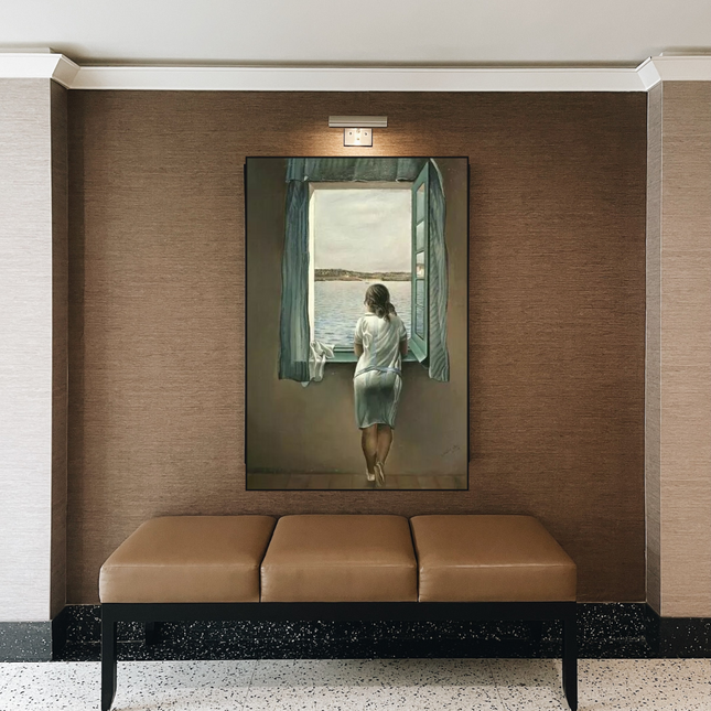 ChandelierDecor - Dali Surreal Canvas Wall Art - Young Woman at The Window