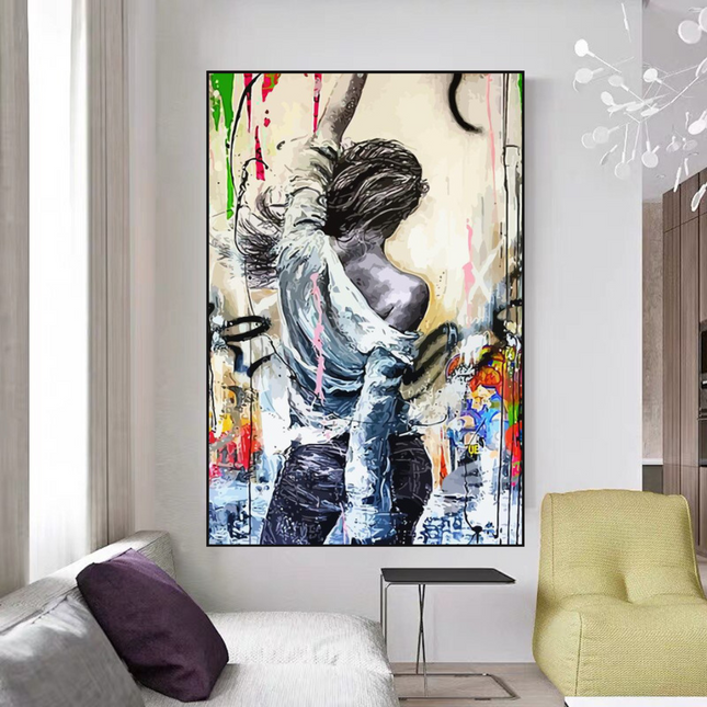 ChandelierDecor - Dancing Girl Street Canvas Wall Art - Unique Collection